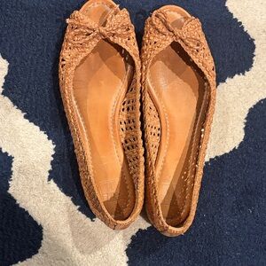 Frye Brown Malorie Woven Flats